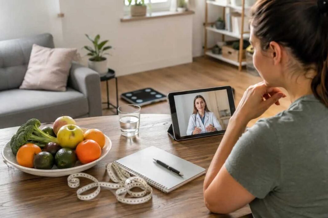 Emagrecer com acompanhamento online: organização, metas e segurança